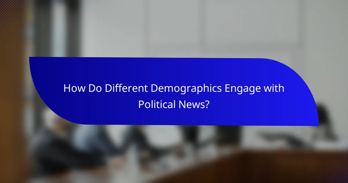 How Do Different Demographics Engage with Political News?