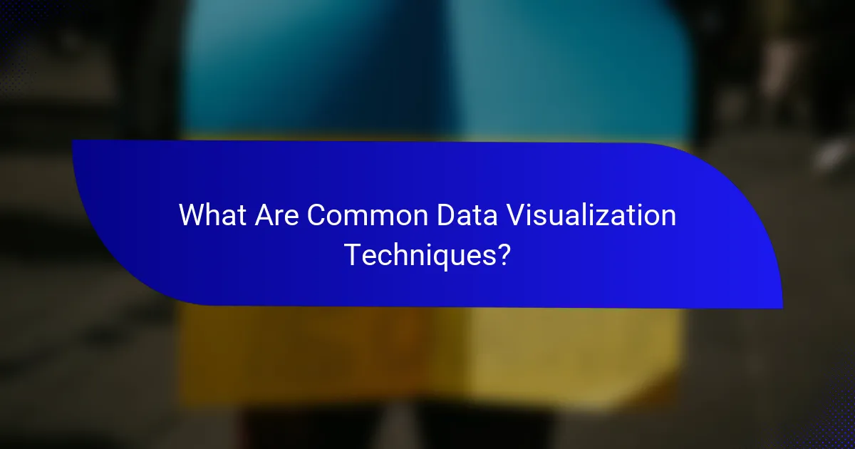 What Are Common Data Visualization Techniques?