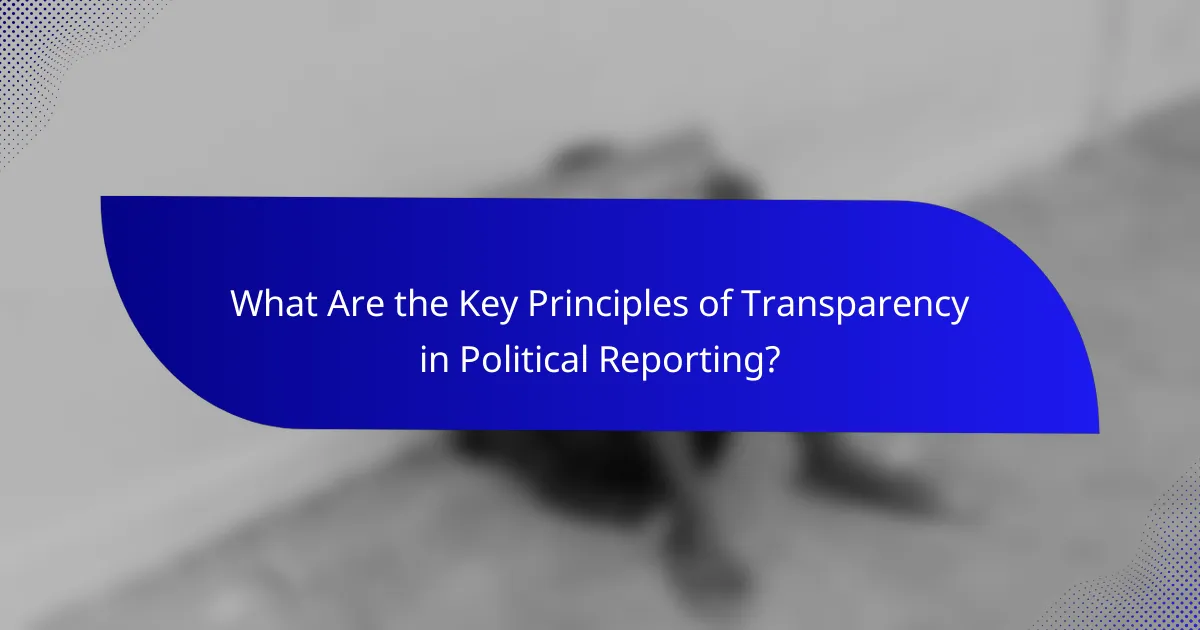 What Are the Key Principles of Transparency in Political Reporting?