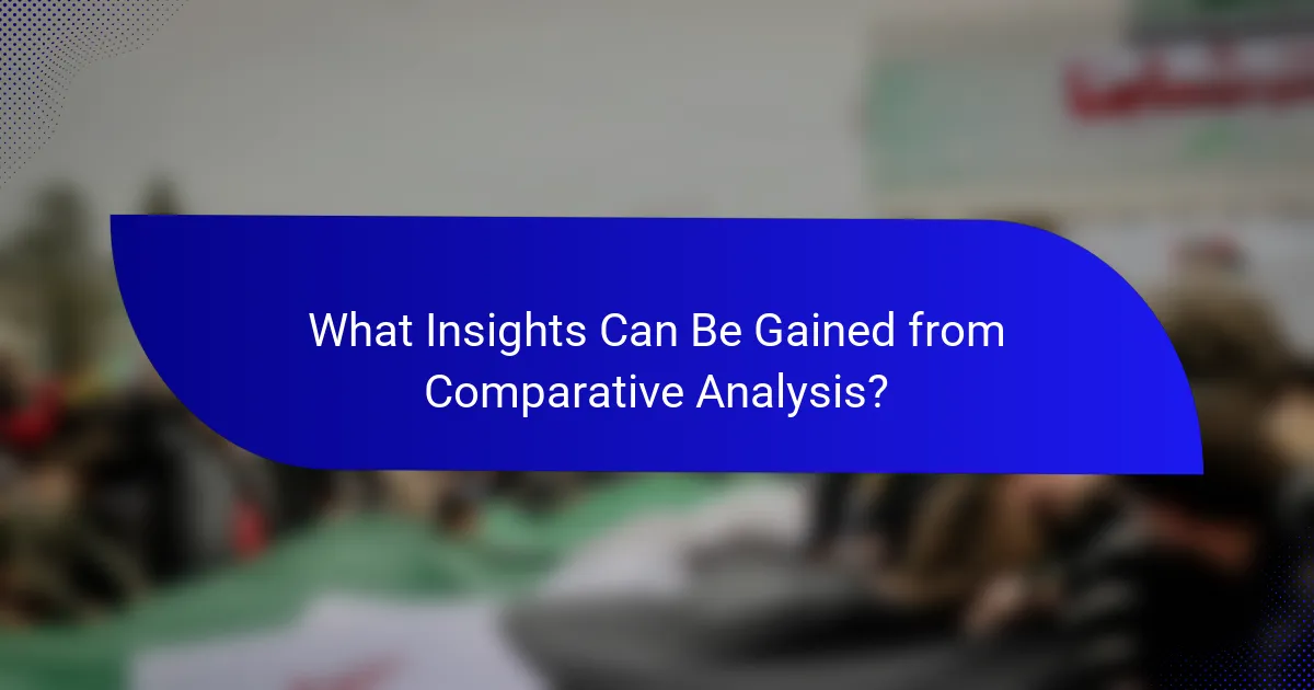 What Insights Can Be Gained from Comparative Analysis?