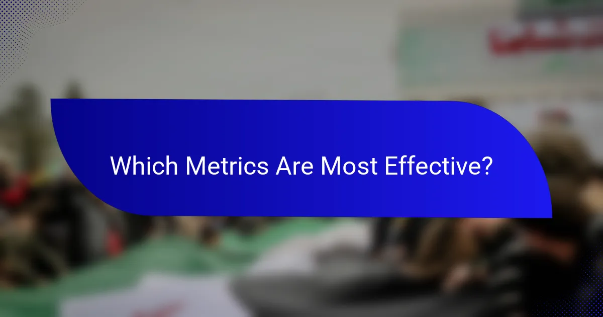 Which Metrics Are Most Effective?